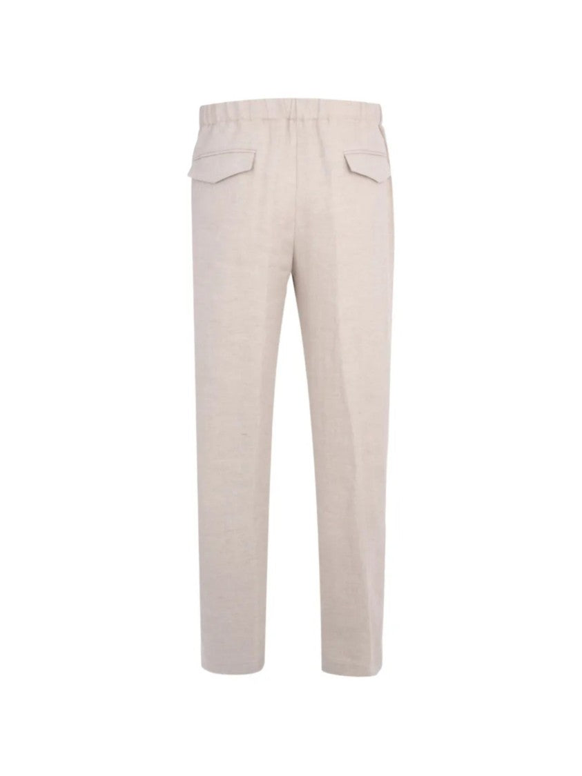 Lardini Tailored Straight-Leg Flap Pockets Pants