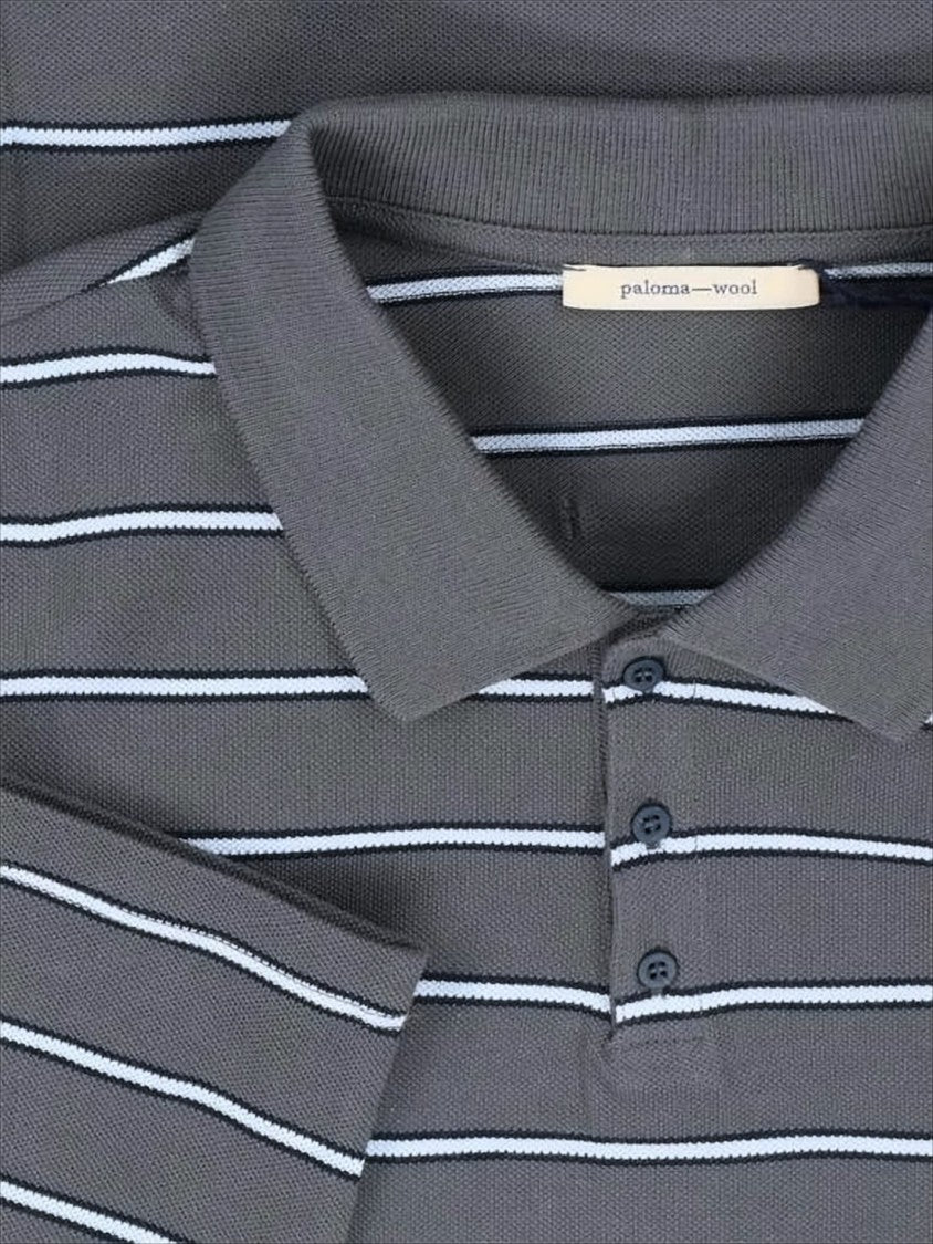 Paloma Wool Striped Long-Sleeve Polo Shirt In Organic Cotton