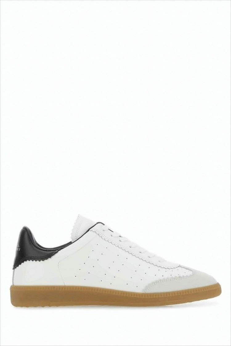 Isabel Marant Low-Top Sneaker With Perforated White Leather Upper