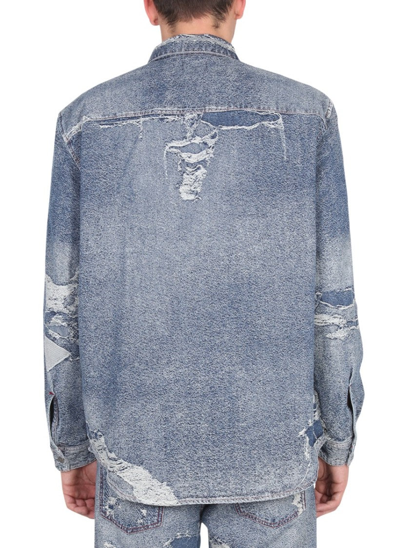 Diesel Distressed Denim Shirt