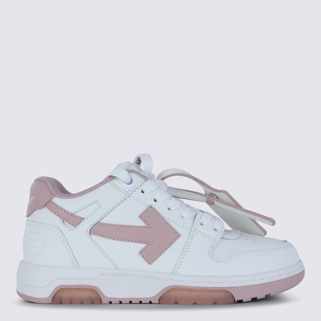 Off-White White And Pink Leather Out Of Office Sneakers