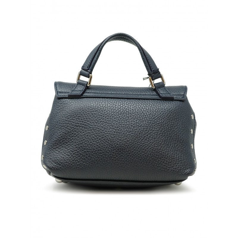 Zanellato Dark Navy Postina Daily Giorno Baby Leather Handbag