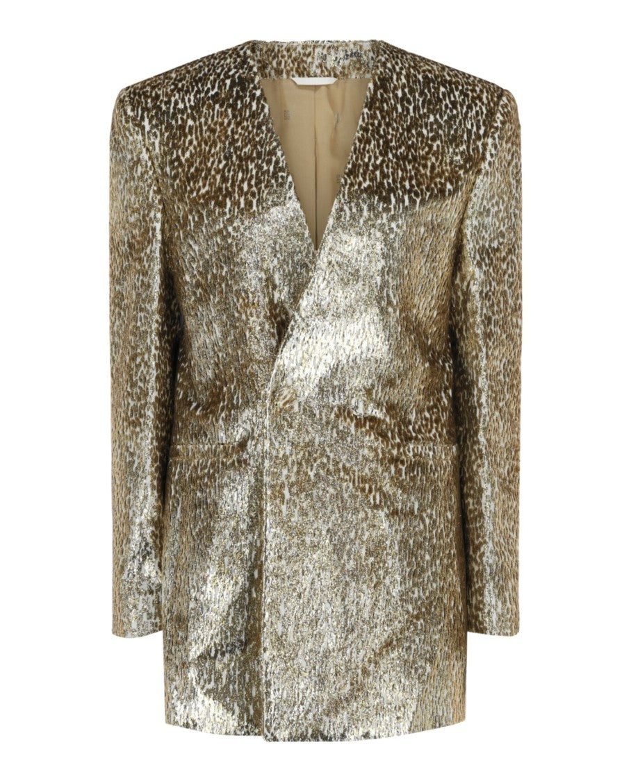 Givenchy Animal Print Single-Breasted Blazer