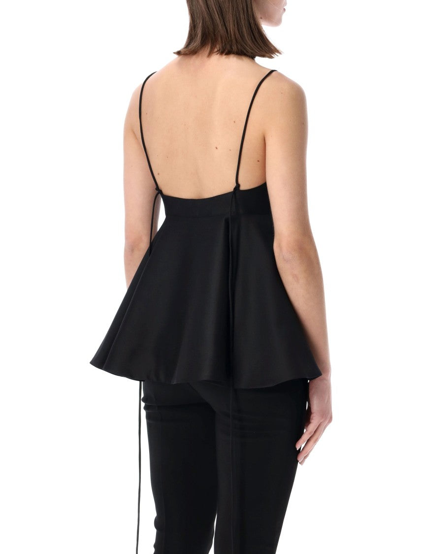 Róhe Structured Peplo Hem Peplum Bustier Top