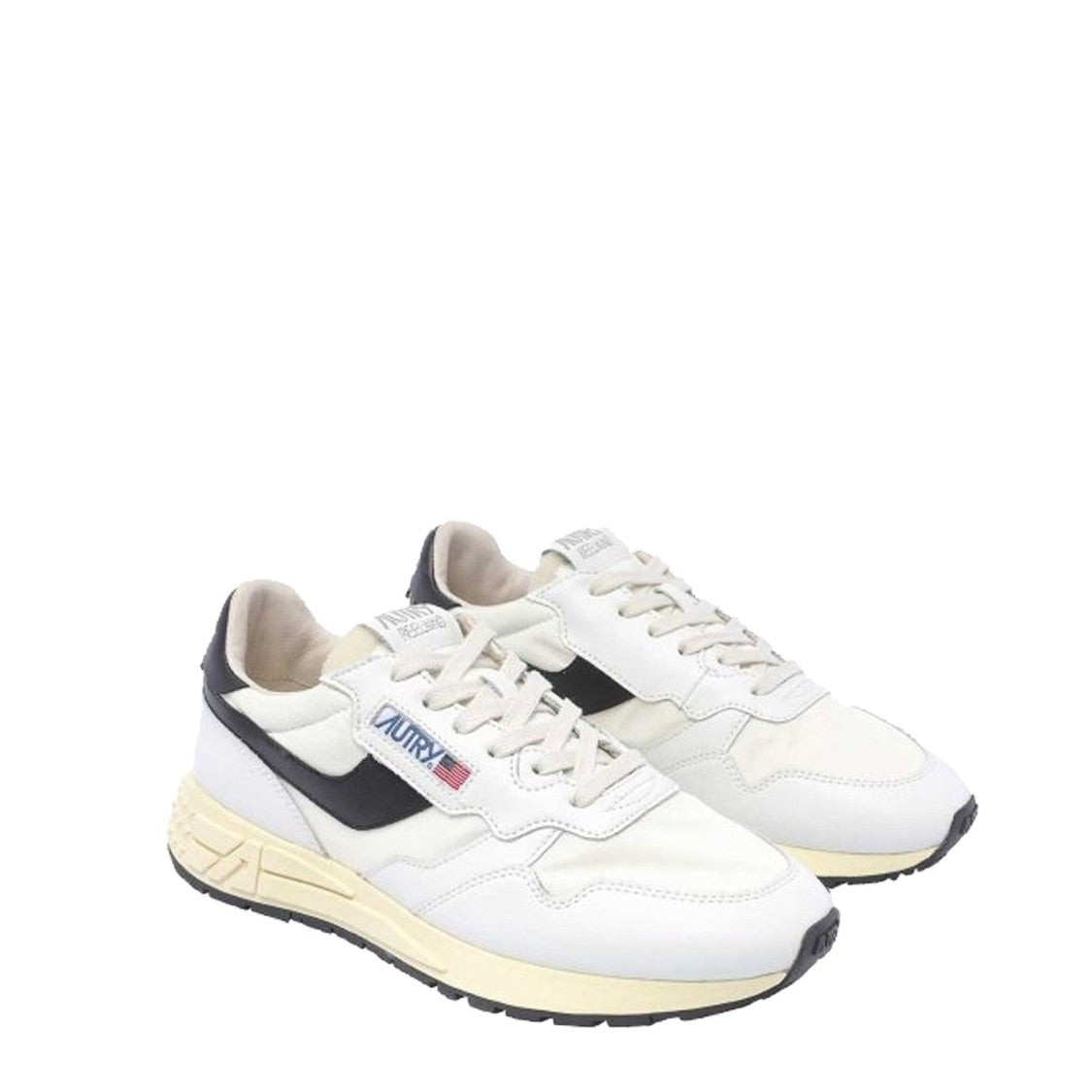 Autry Reelwind Sneakers With Contrasting Leather Detail And Textured Sole