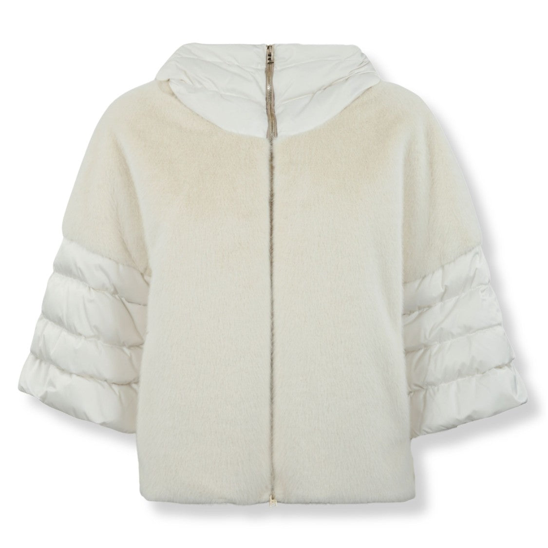 Herno Short-Sleeved Hooded Cape With Flowing Silhouette