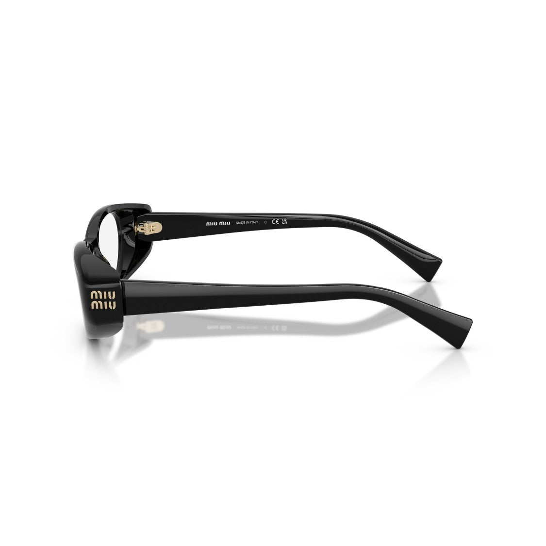 Miu Miu 0Mu 03Zv Oval-Frame Black Acetate Sunglasses