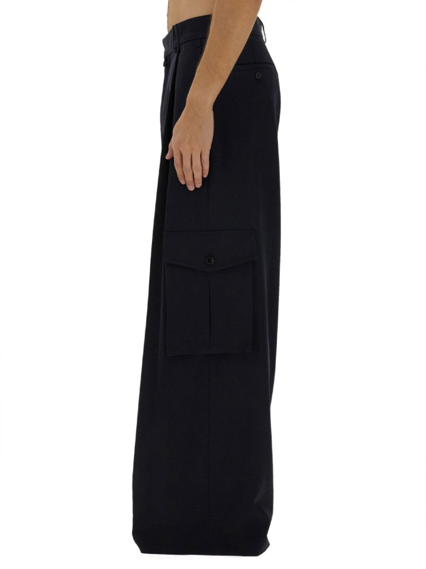 Dries Van Noten Wool Cargo Pants With Spacious Pockets