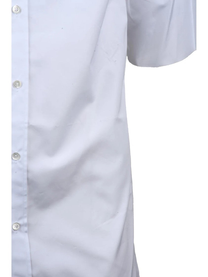 Maison Margiela White Cotton Short-Sleeve Shirt