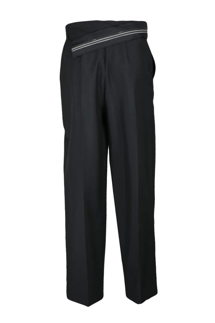 Fendi Mohair Virgin Wool Trousers - Black