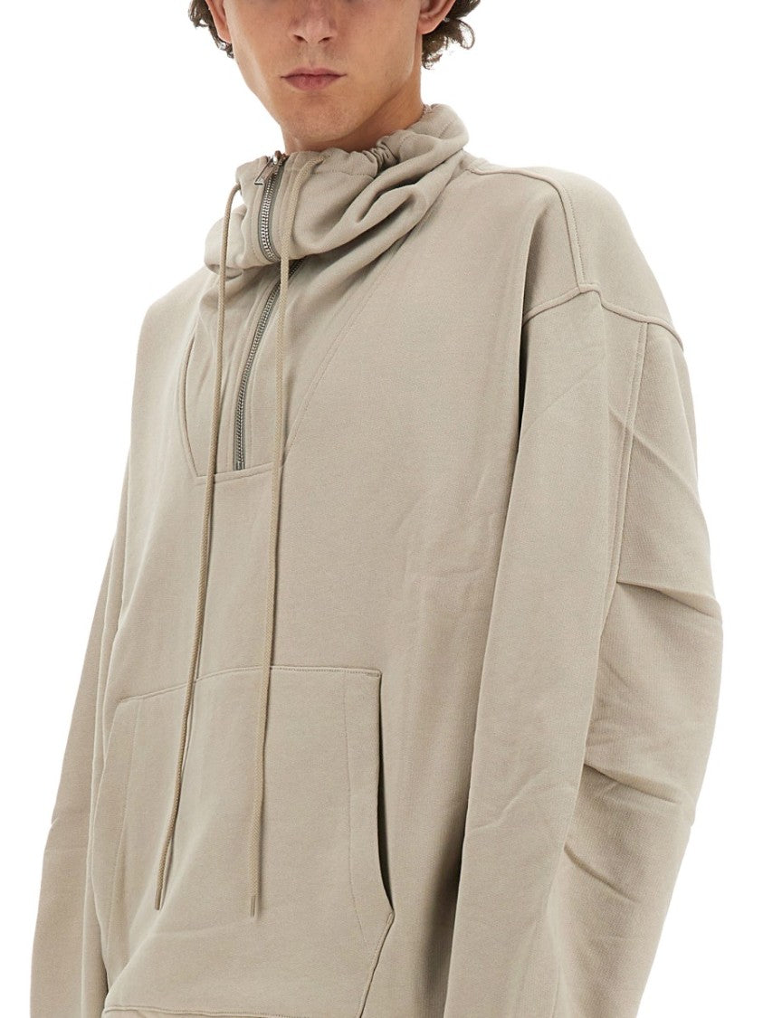 Helmut Lang Half-Zip Sweatshirt With High Collar