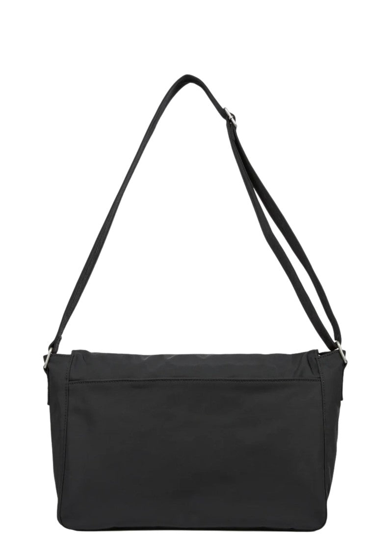 A.P.C. Rectangular Black Messenger Bag With Adjustable Shoulder Strap