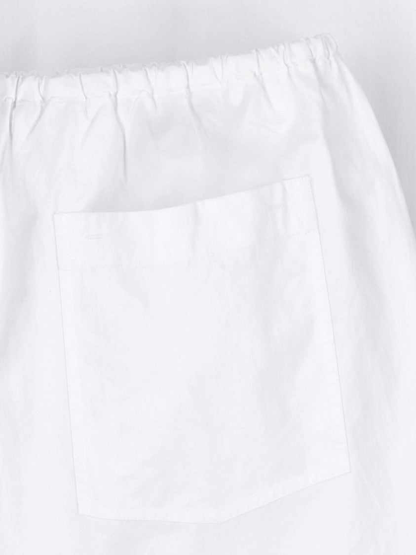 Matteau White Relaxed Wide-Leg Elastic Trousers