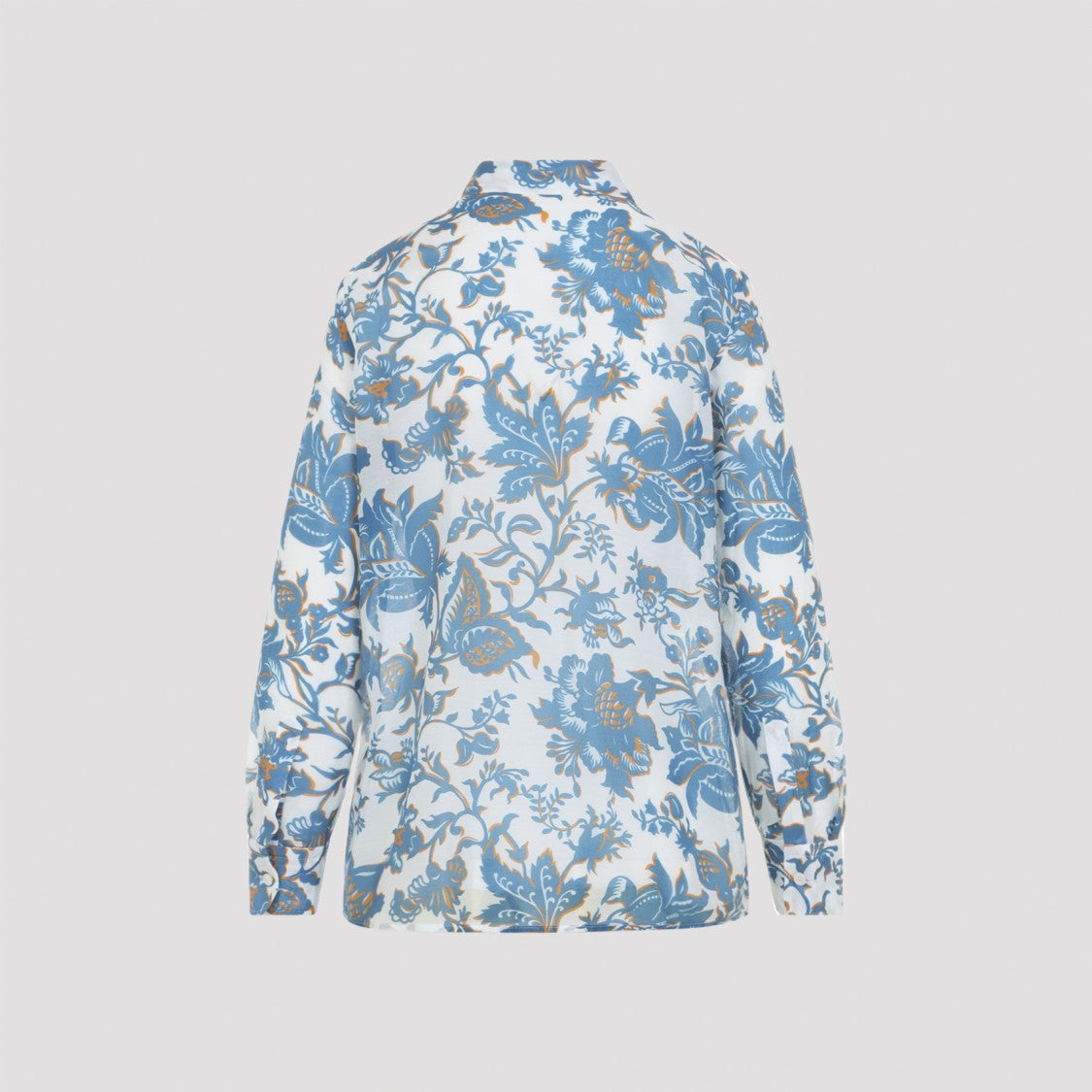 Etro Intricate Floral Pattern Cotton-Silk Blend Shirt