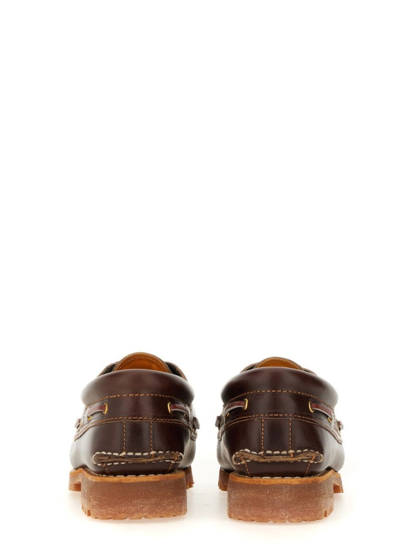 Timberland Rich Brown Rounded Moc Stitching Boat Shoes