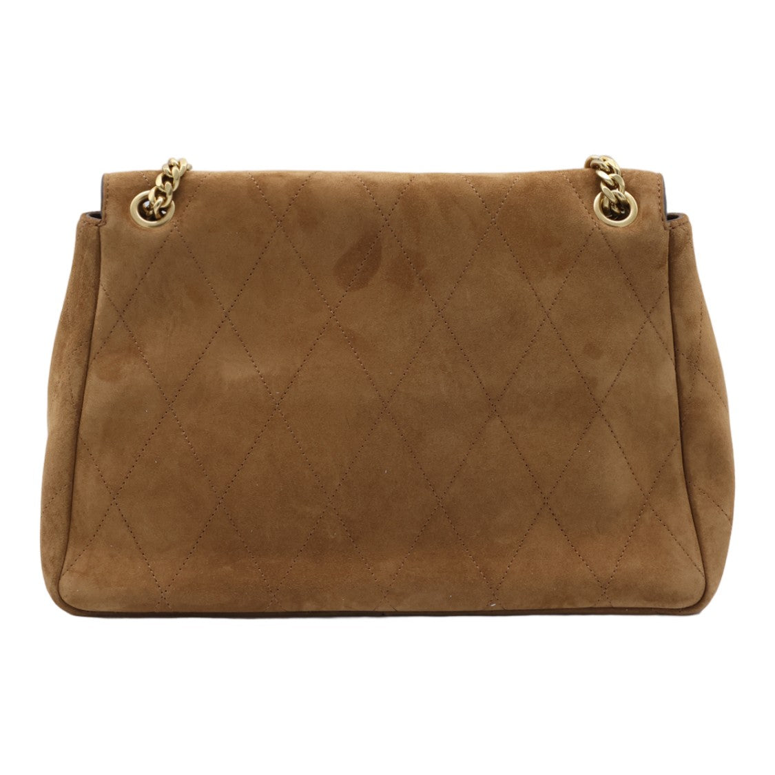 Tory Burch Medium Suede Diamond-Quilted Shoulder Bag