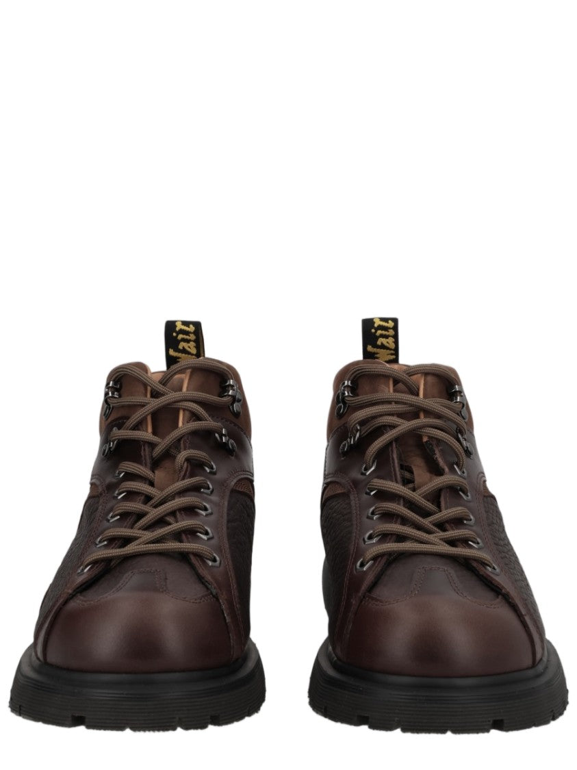 Dr. Martens Brown Textured Leather Rugged Boots