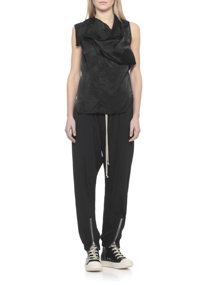 Rick Owens Black Sl Island Asymmetric Vest