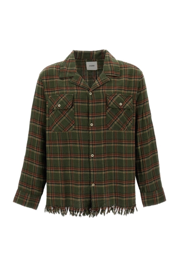 Found Multiclor Plaid Brushed Cotton Flannel Shirt