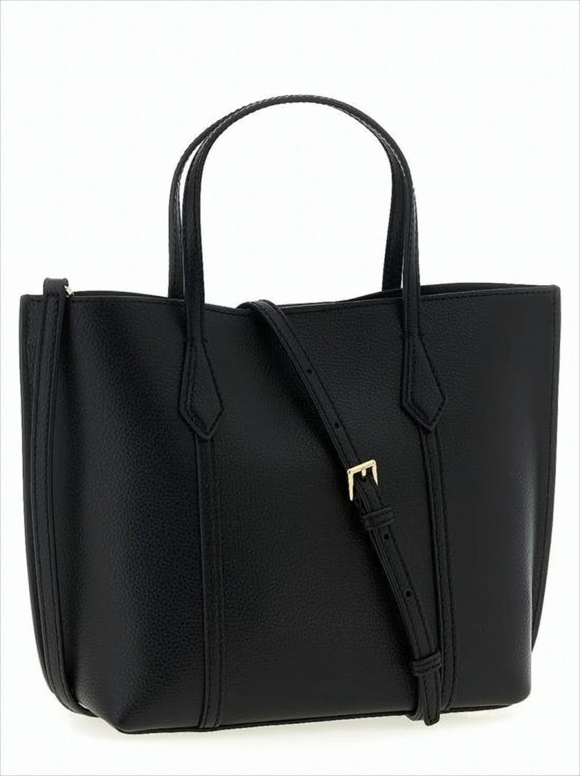 Tory Burch Textured Cow Leather Tote Bag With Structured Silhouette