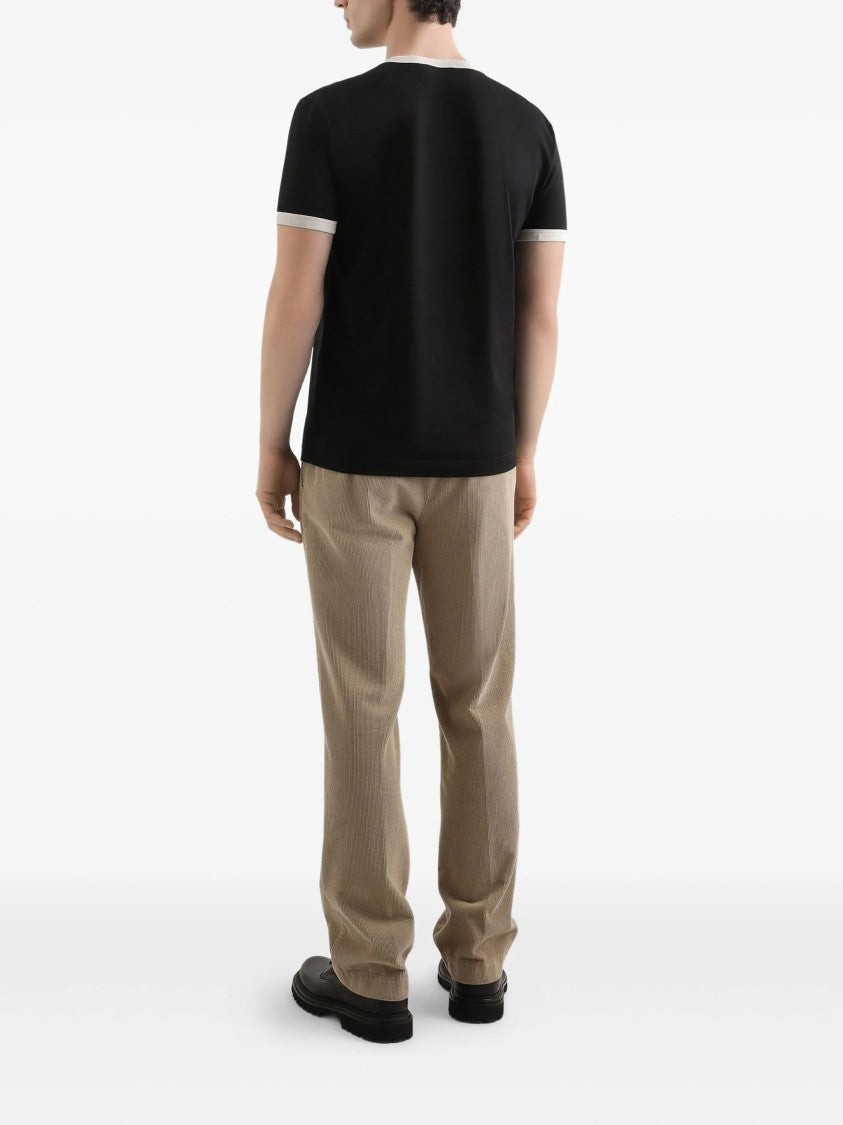 Dolce & Gabbana Relaxed Fit Straight Leg Ribbed Trousers