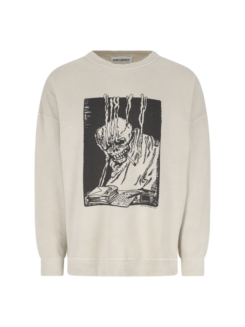 Our Legacy Beige Angry Fan Mail Cotton Sweatshirt