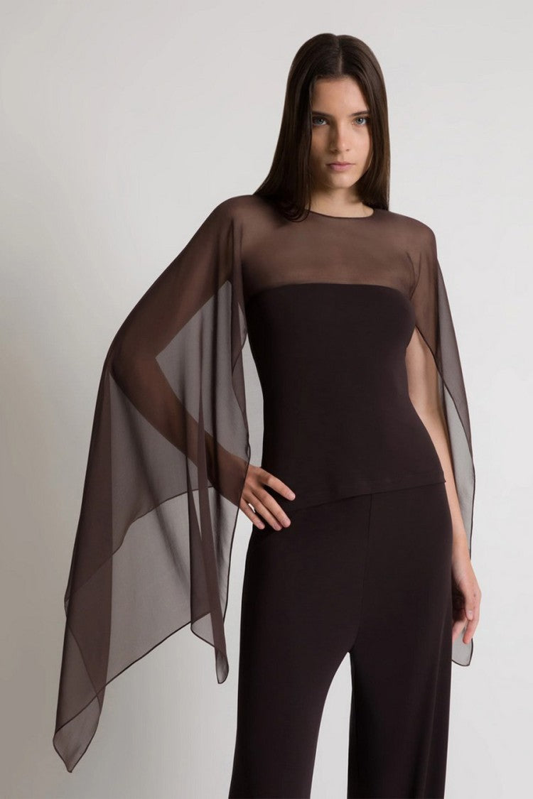 Alberta Ferretti Brown Silk Blouse