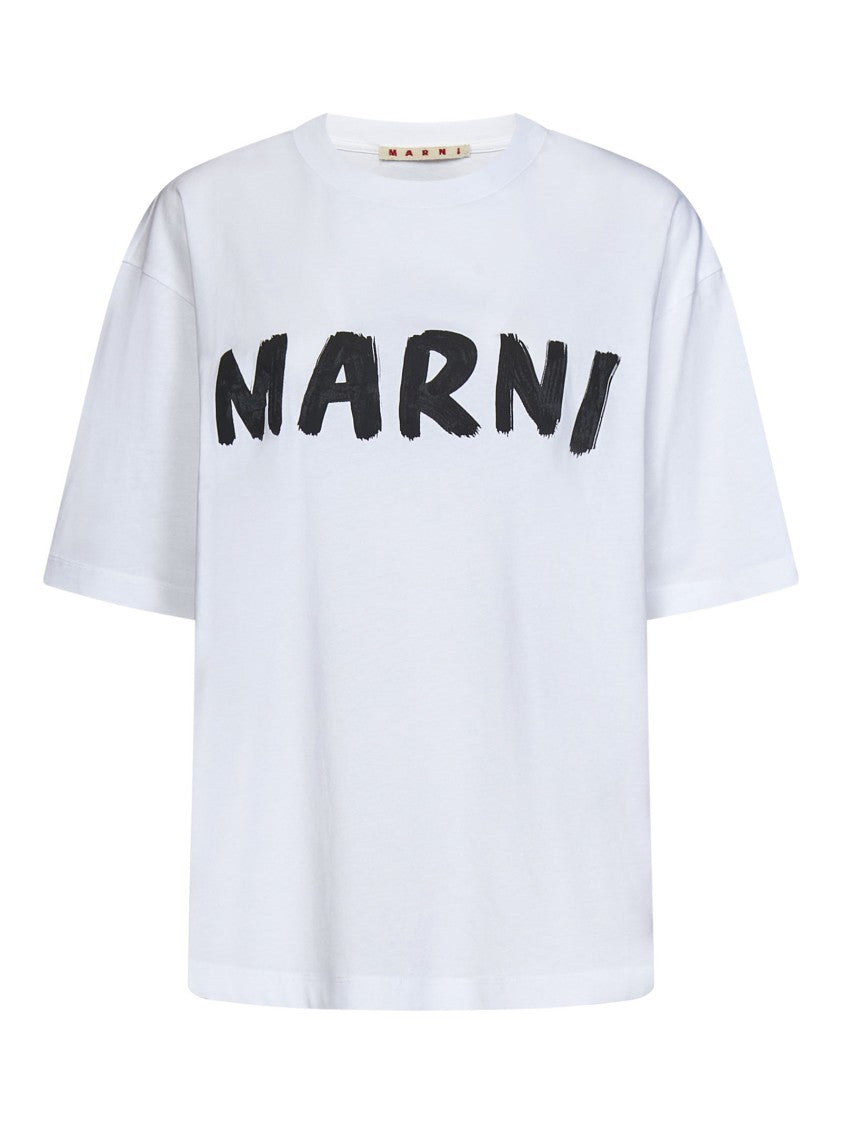 Marni Lily White Organic Cotton Jersey T-Shirt