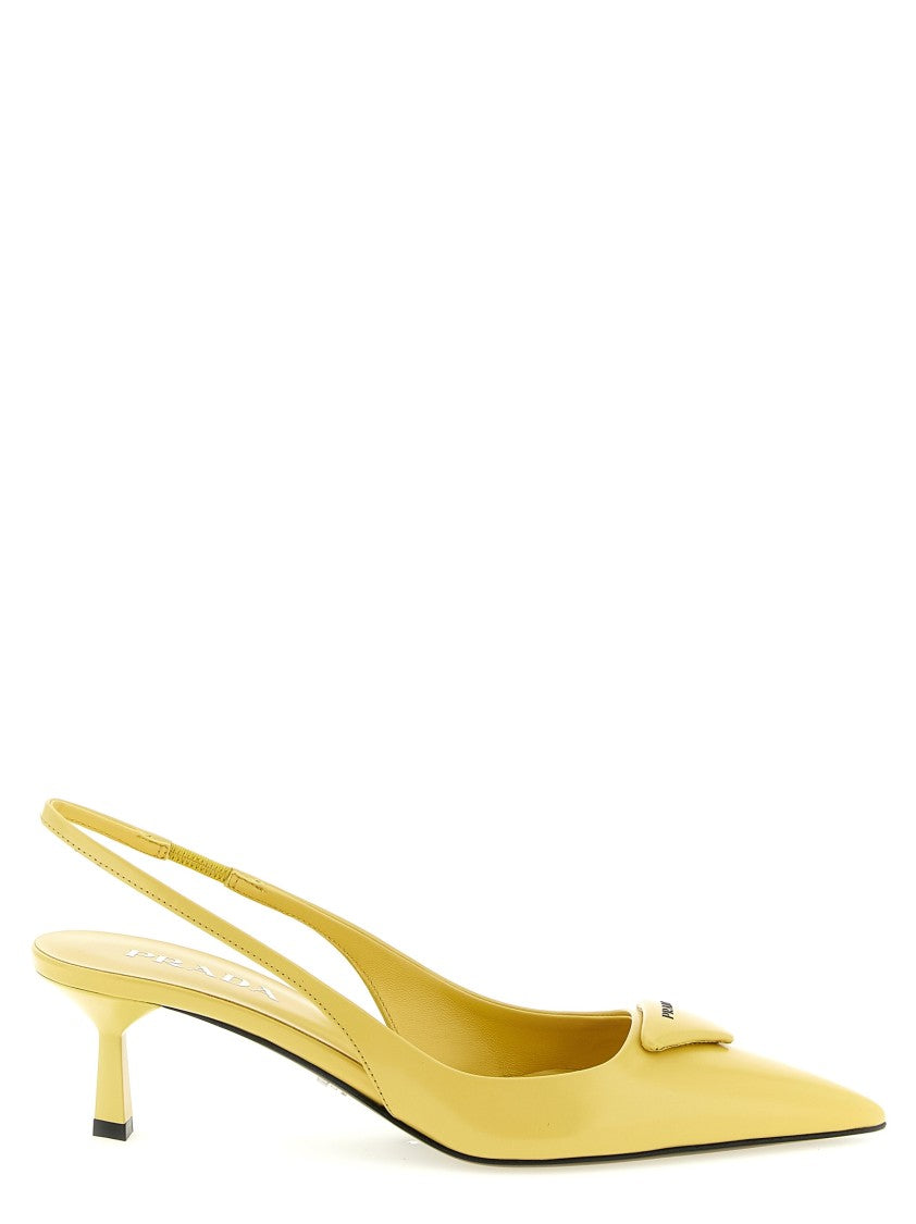 Prada Triangle Logo Slingback