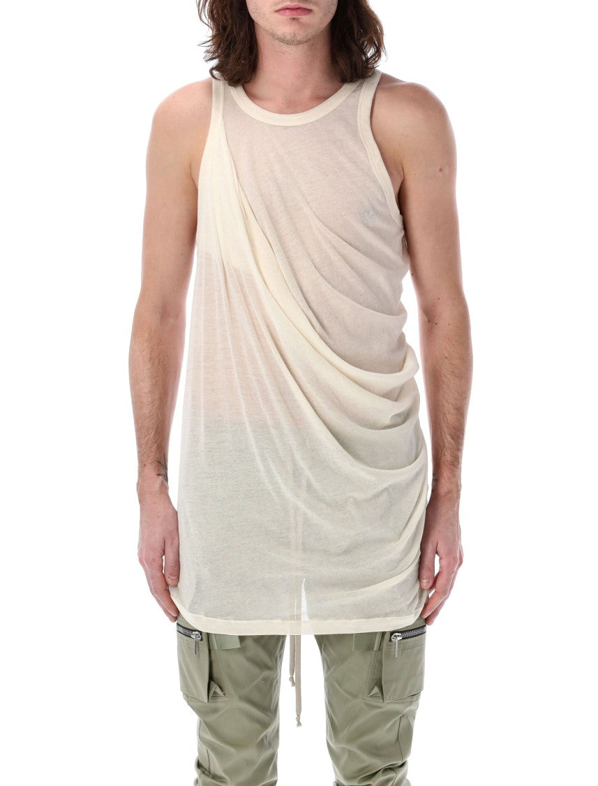 Rick Owens Scoop Neck Tank Top With Deep Armholes