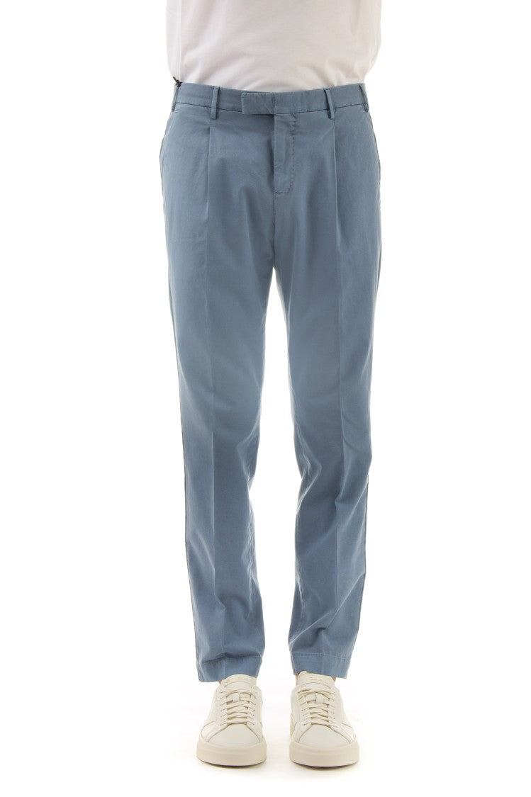 Pt Torino Delavé Stretch Cotton Master Fit Trousers