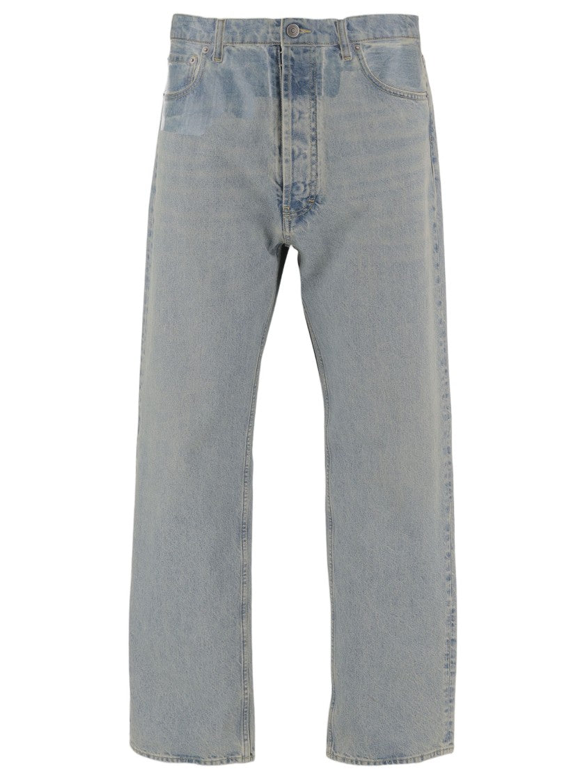 Maison Margiela Straight-Leg Denim Jeans With Paint-Splatter Detail