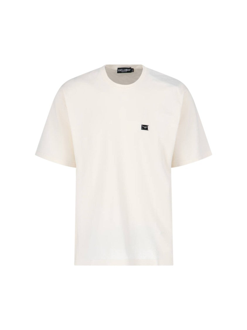 Dolce & Gabbana Plaque' T-Shirt – Ivory