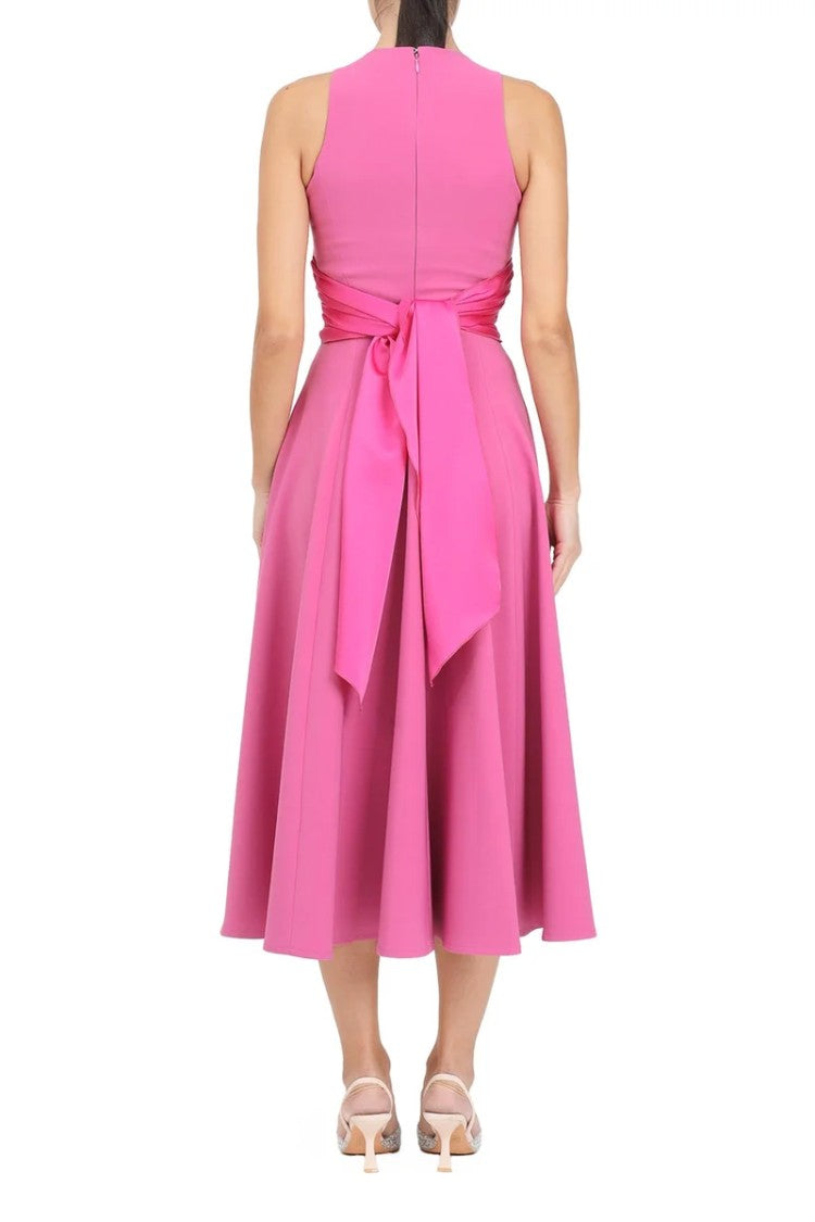 Santas* Pink High-Neck Flared Dress