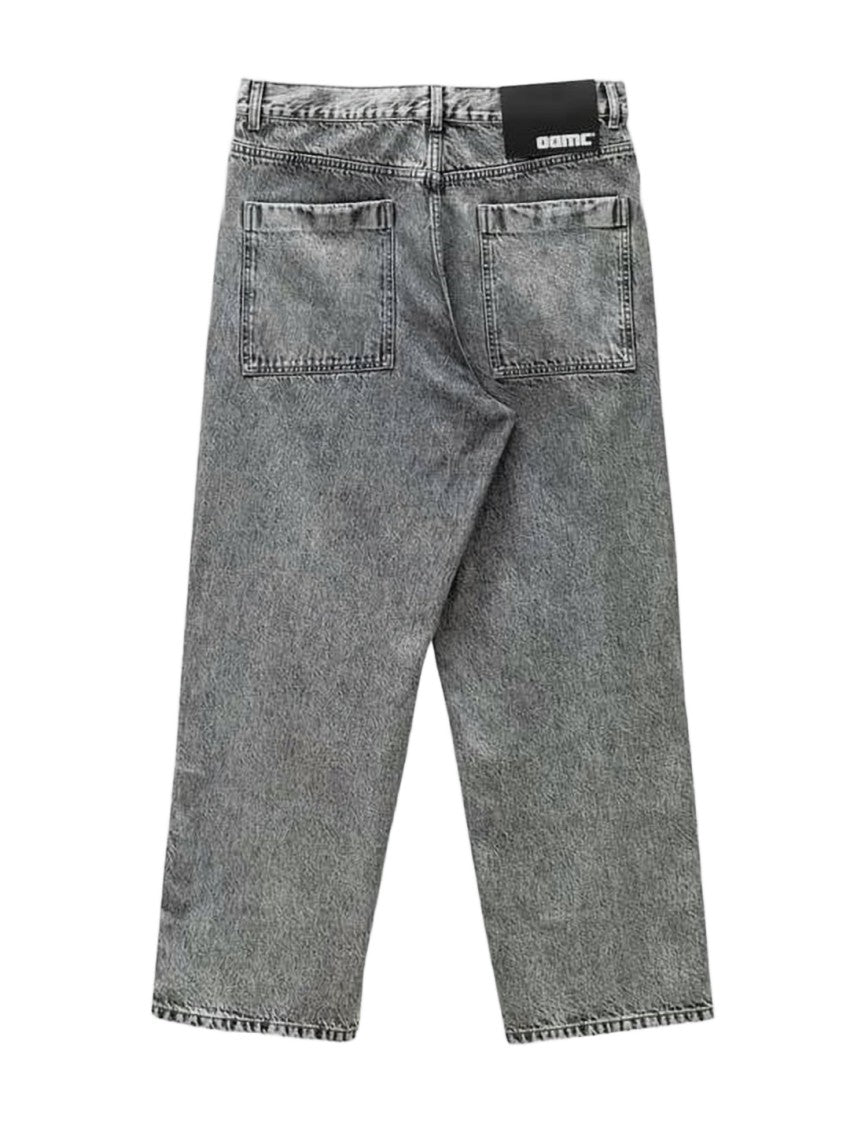 Oamc Mid-Length Washed Grey Denim Pants