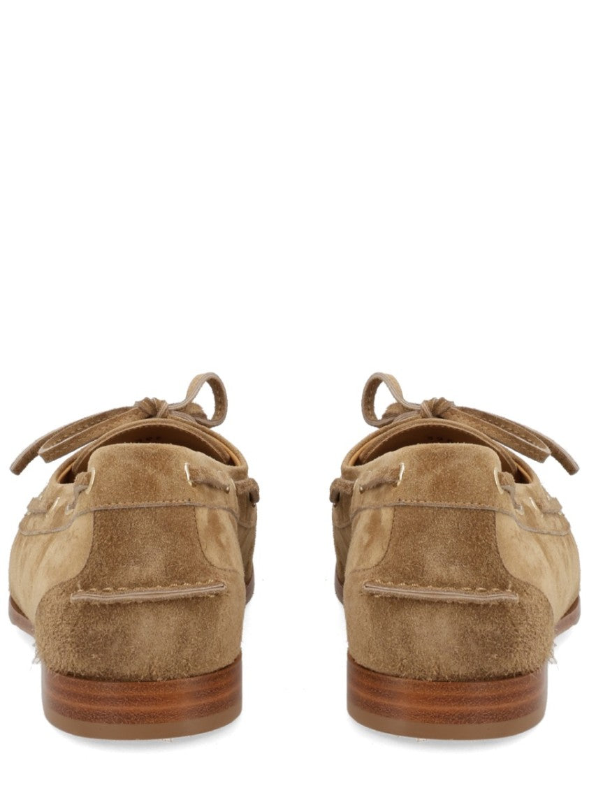 Bally Plum Leather Suede Moccasin Loafers