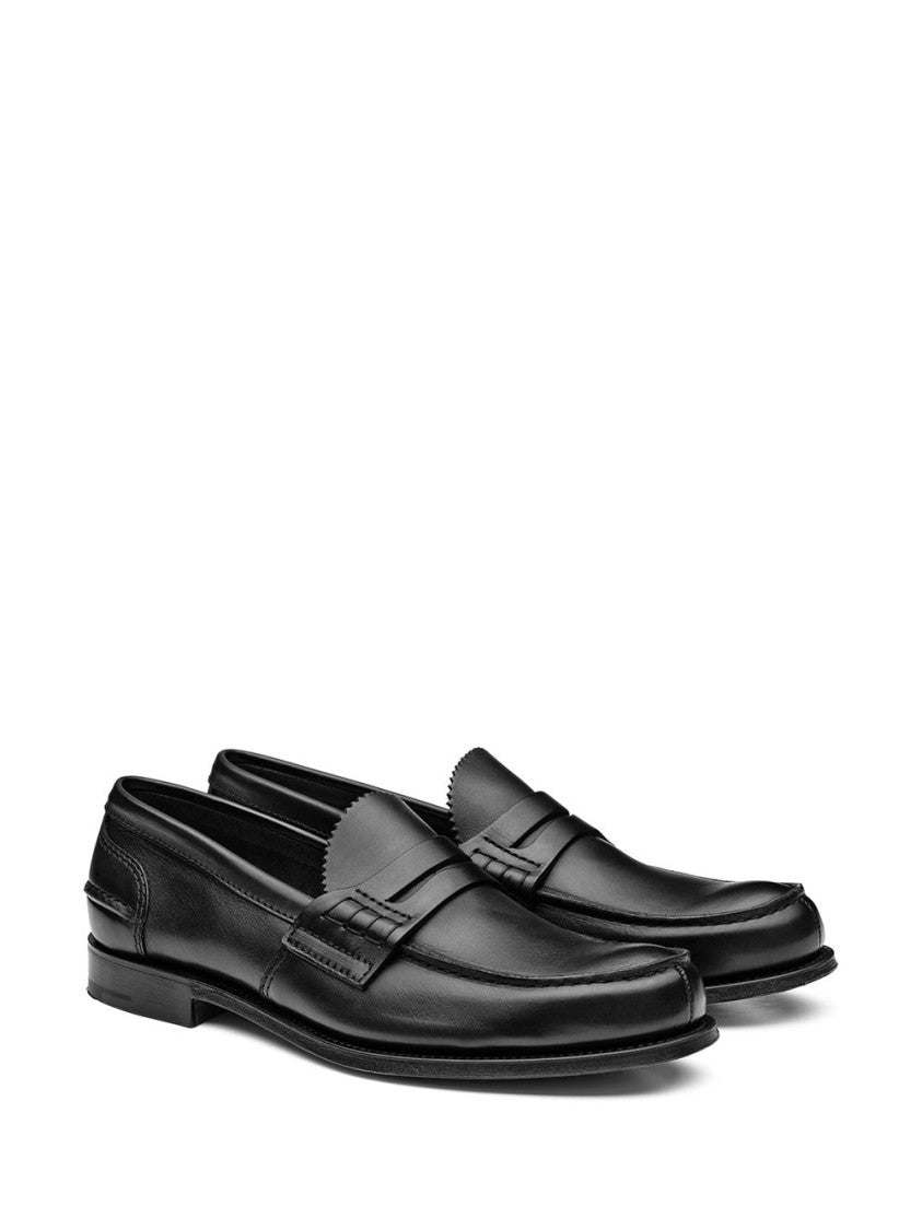 Church's Black Polished Leather Pembrey Penny Loafers