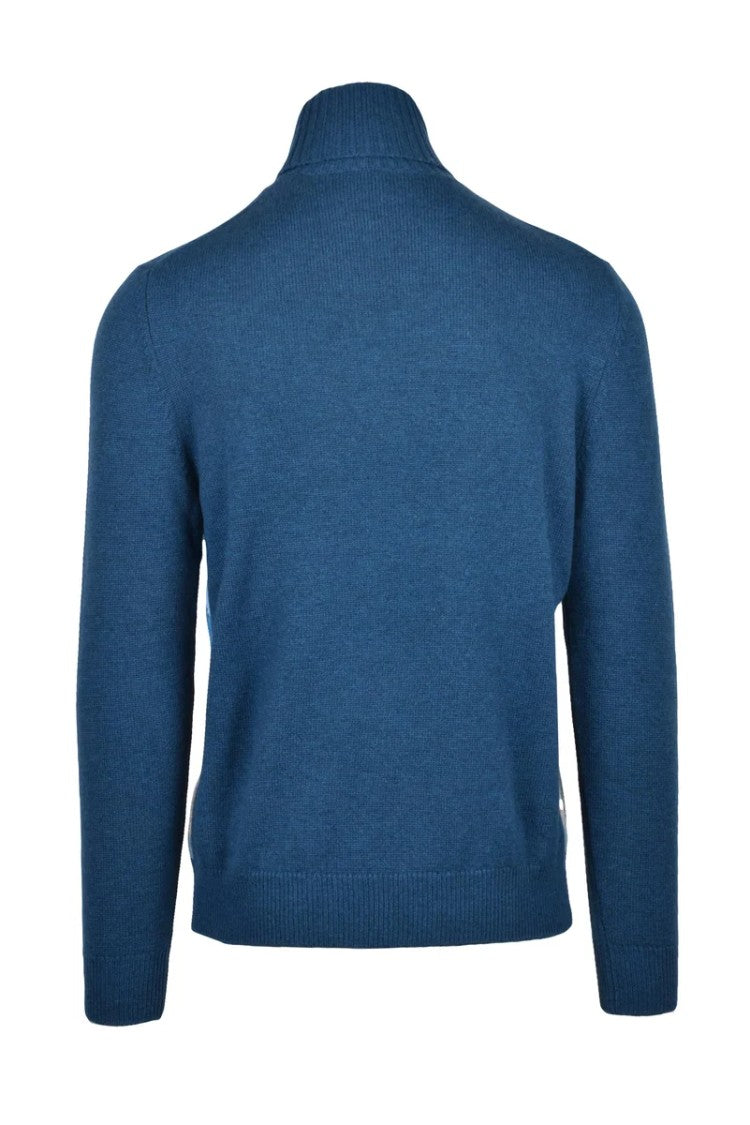 Ballantyne Cashmere Turtleneck Pullover - Petrol/Turquoise