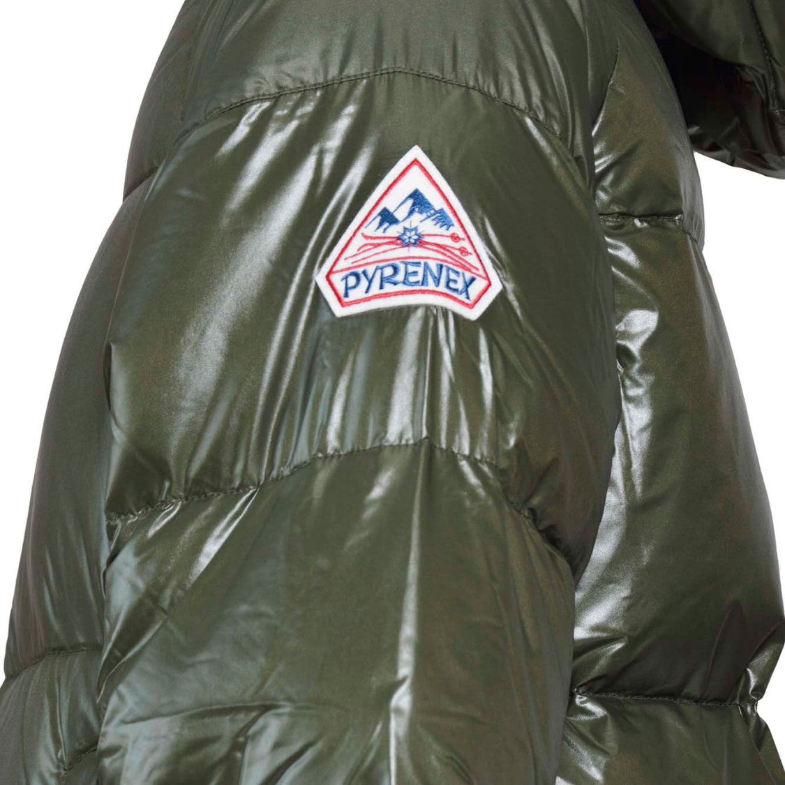 Pyrenex Khaki Nylon Sten 3 Shiny Puffer Jacket With Hood