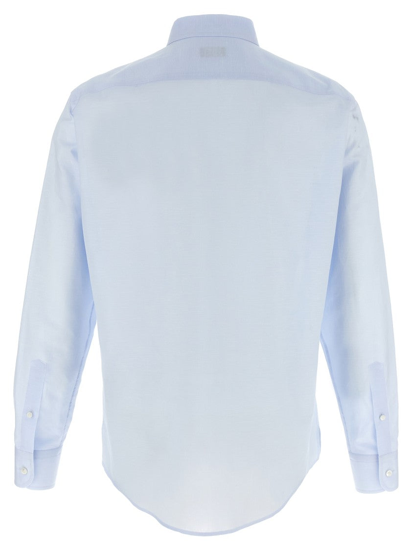 Zegna Linen Blend Shirt With Three-Button Front