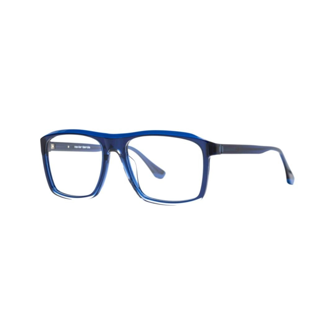 Xavier Garcia Design Edvard C-1 Translucent Blue Rectangular Frame Eyeglasses