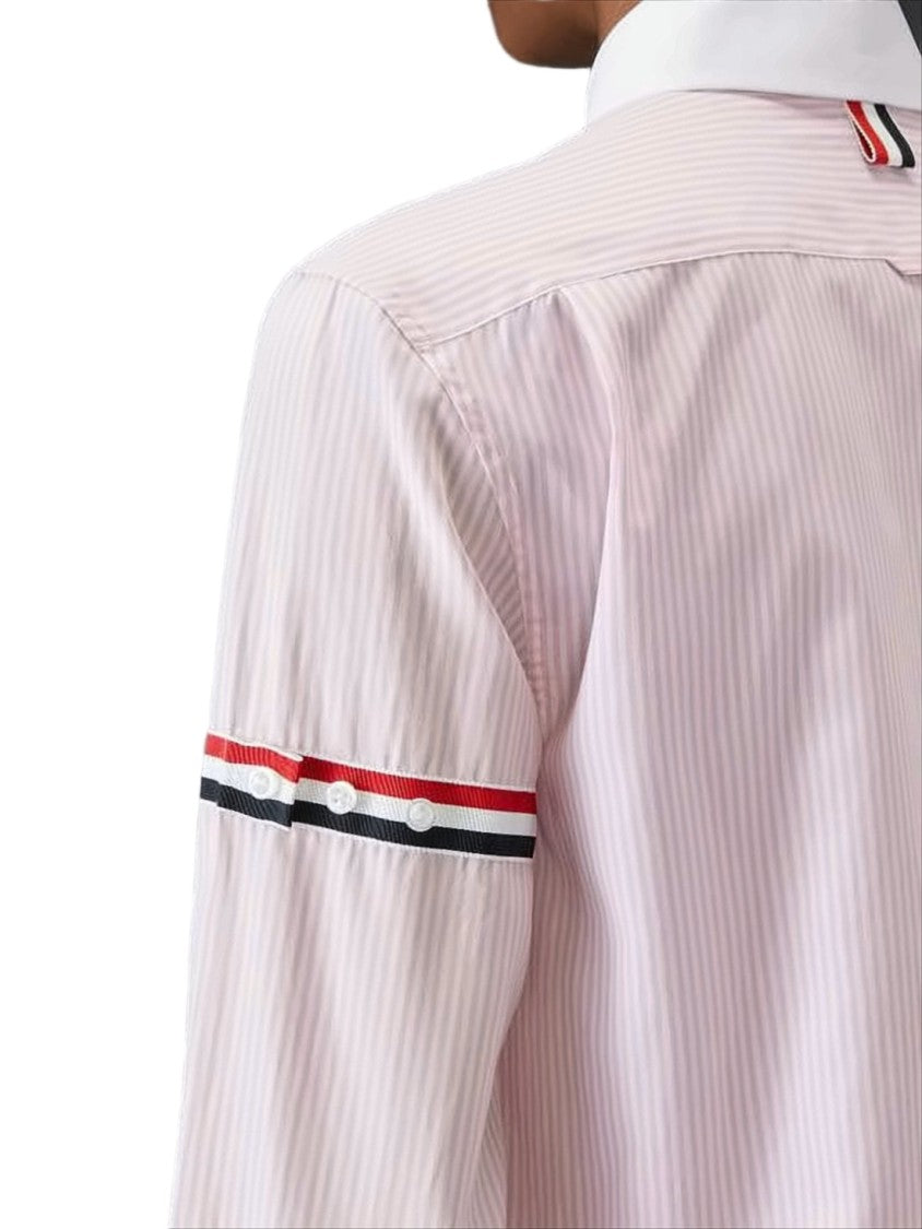 Thom Browne Tailored Pink Striped Thom Browne Shirt