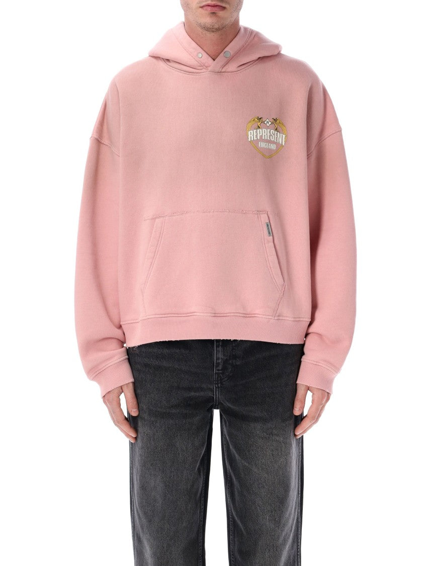 Represent Angel Border Boxy Cracked Hoodie