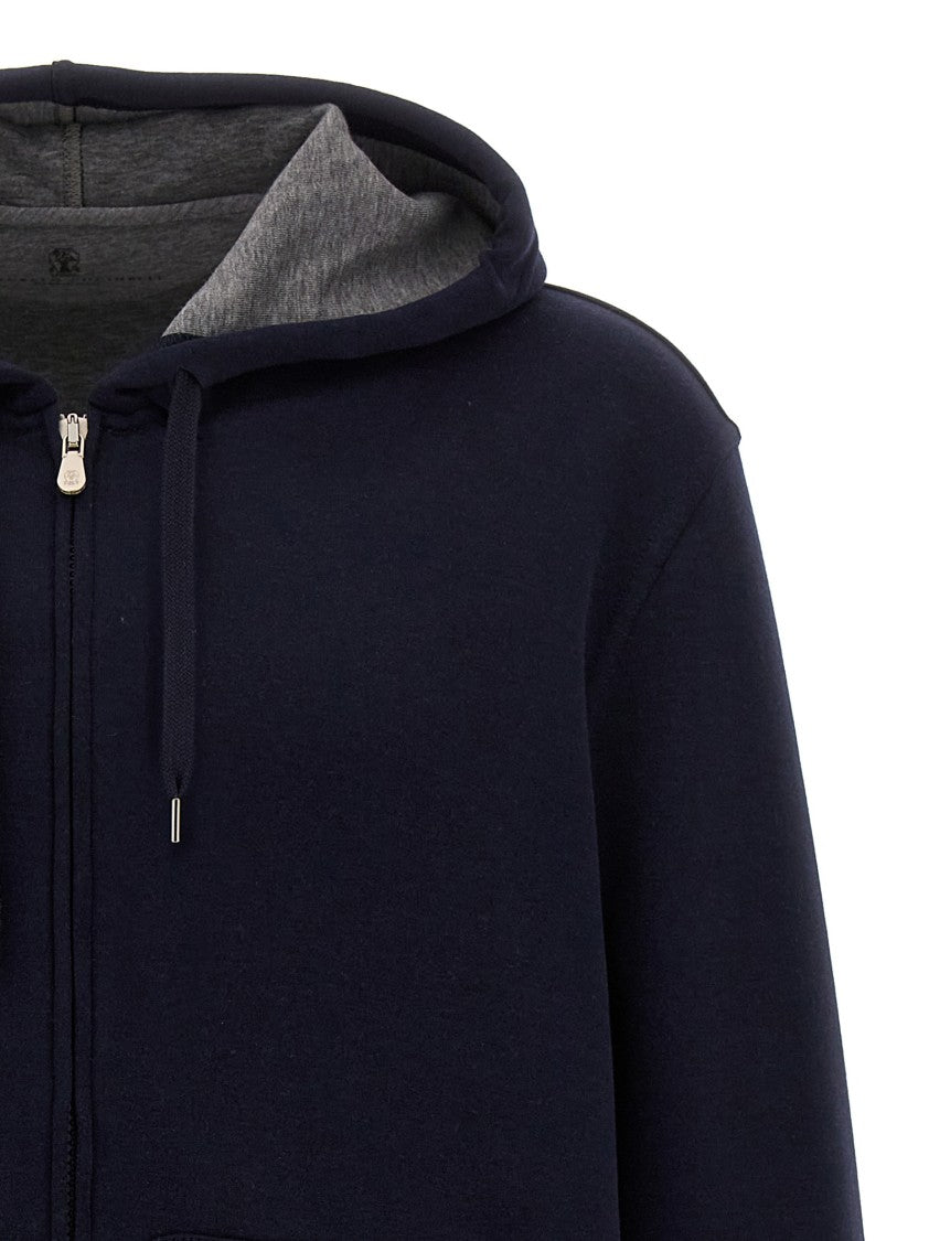 Brunello Cucinelli Cotton Blend Zip Hoodie