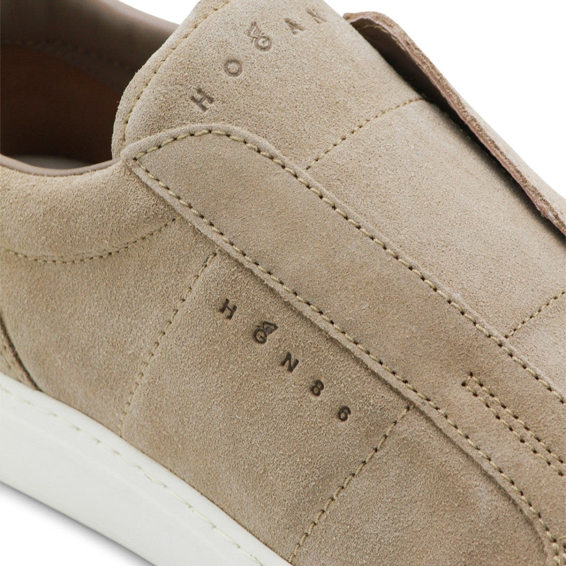 Hogan Beige Suede Slip On Sneakers