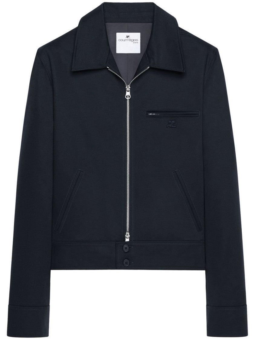 Courrèges Navy Blue Casual Jacket