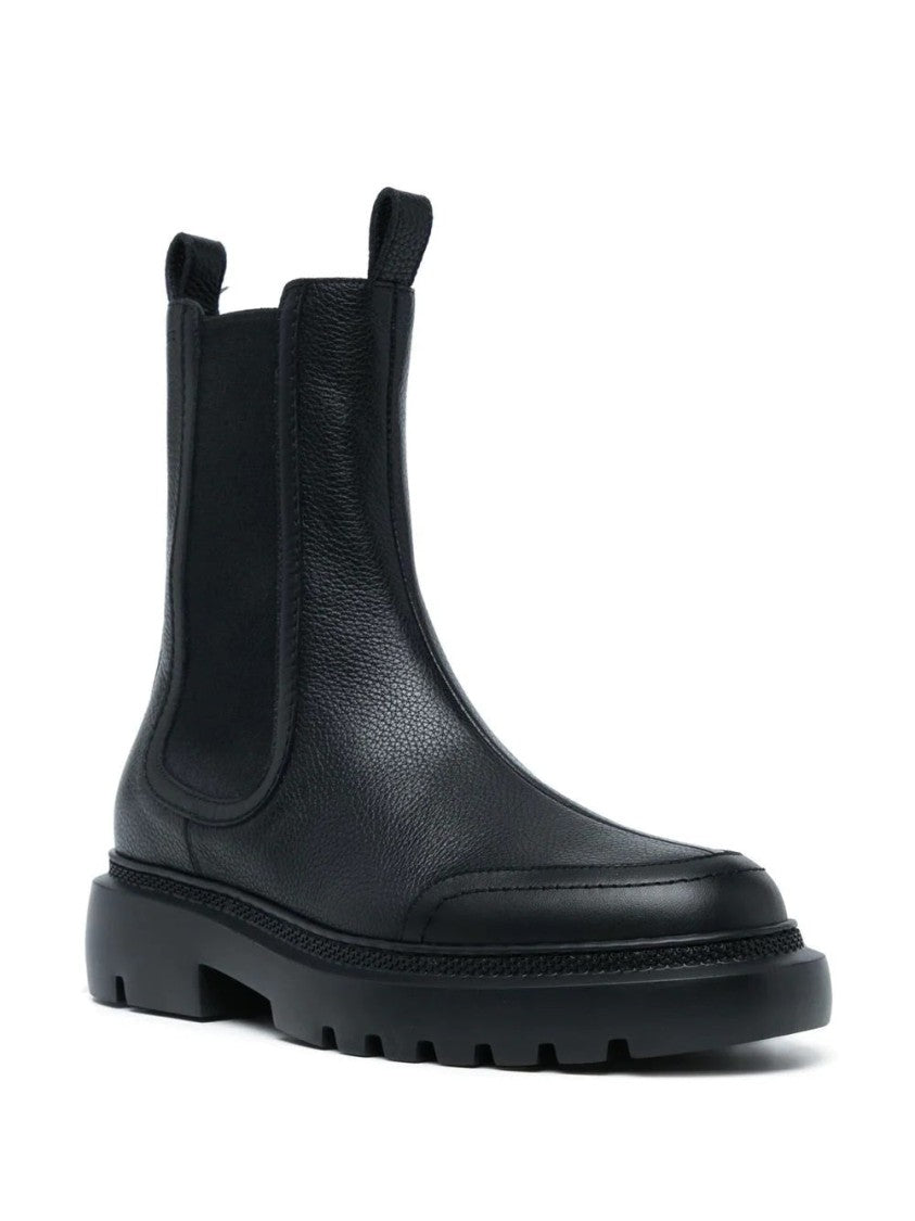 Bally Ginny Flat Calf Grained Boots