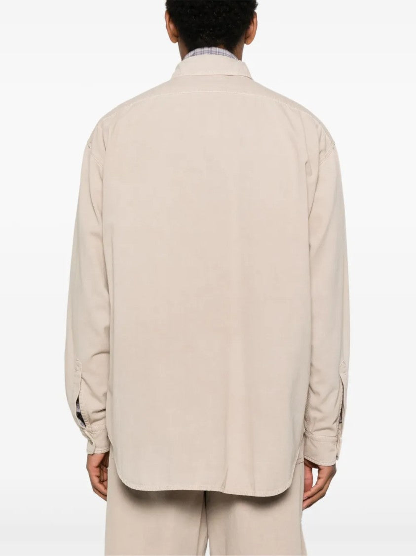 Moschino White Tailored Structured Collar Buttoned Shirt