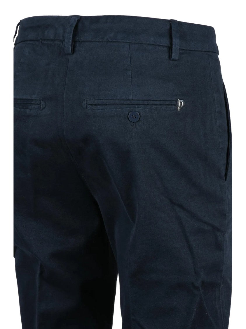Dondup Blue Carmen Slim-Fit Stretch Cotton Trousers