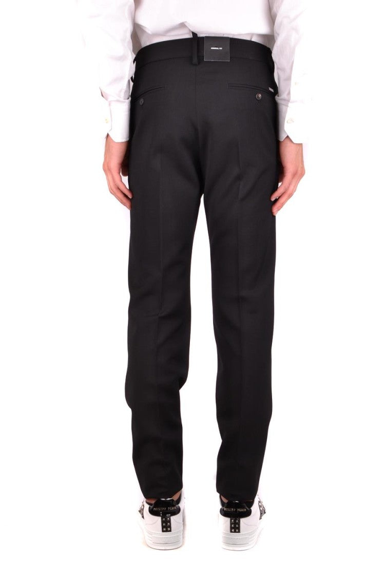 Dsquared2 Tailored Black Trousers With Straight Leg Design